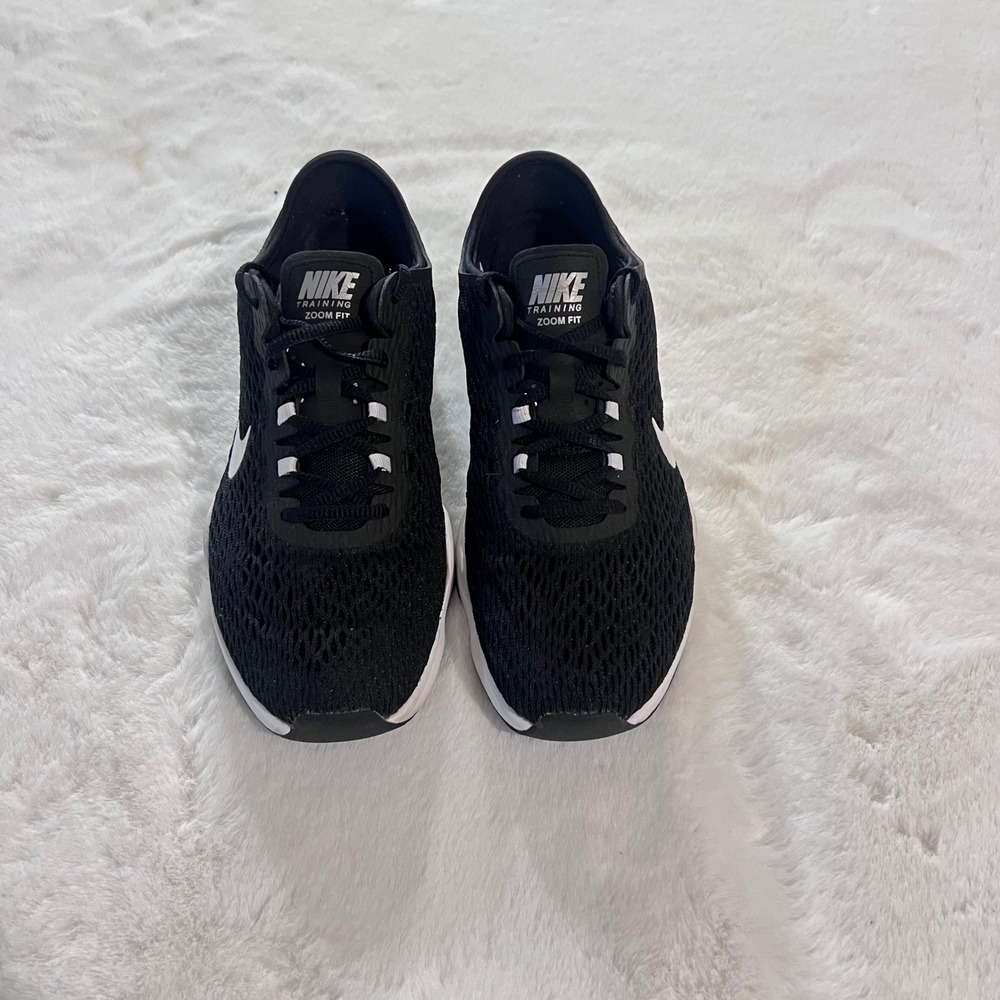 Nike Zoom Fit Training Shoes Black White Athletic Sneakers